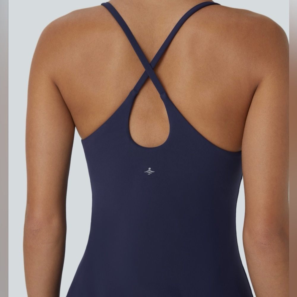 Halara Softlyzero Plus Backless Active Peacoat Co… - image 4